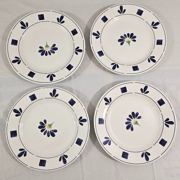 Oneida Spring Daisy Majesticware 8” Ceramic Salad Luncheon Plates – Set of 4 - Picture 7 of 11